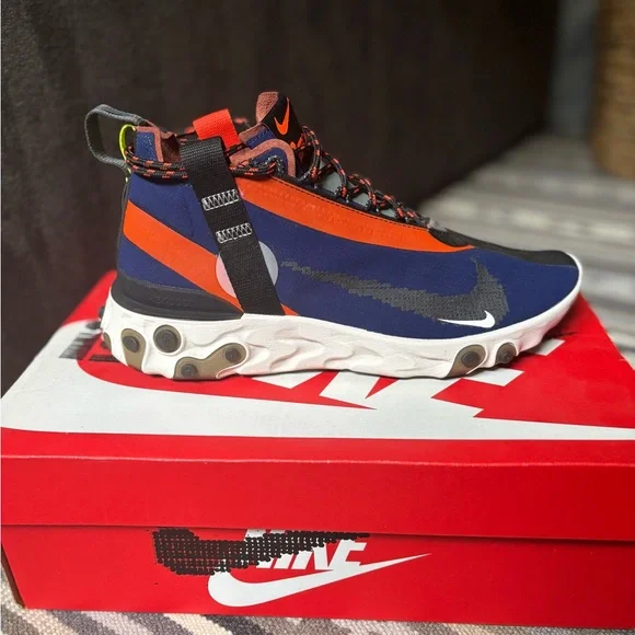 Nike React Runner Mid WR ISPA in Blue and Orange